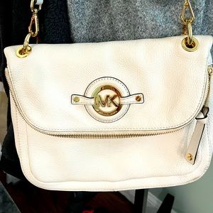 Cream Michael Kors cross body bag